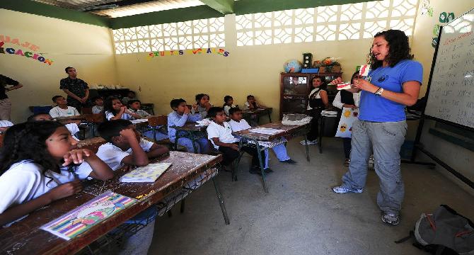 A hard working female teacher - I am impressed