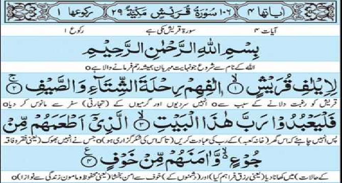 Surah All-Quraish